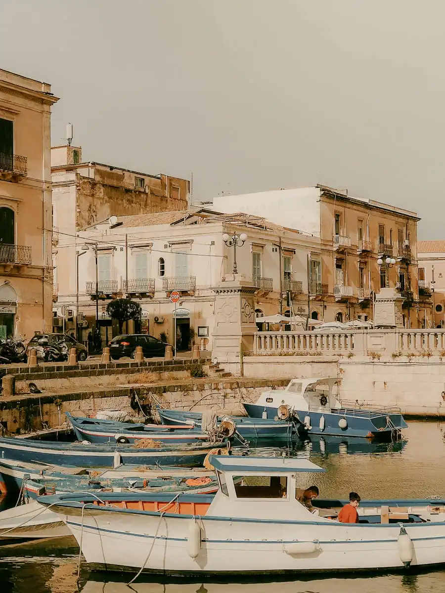 Boats in Syracuse and Ortigia