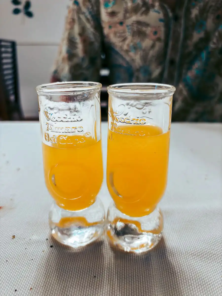 Rosorio de Mandarino drink in Catania