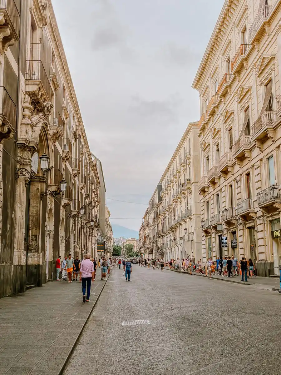Via Etna street in Catania