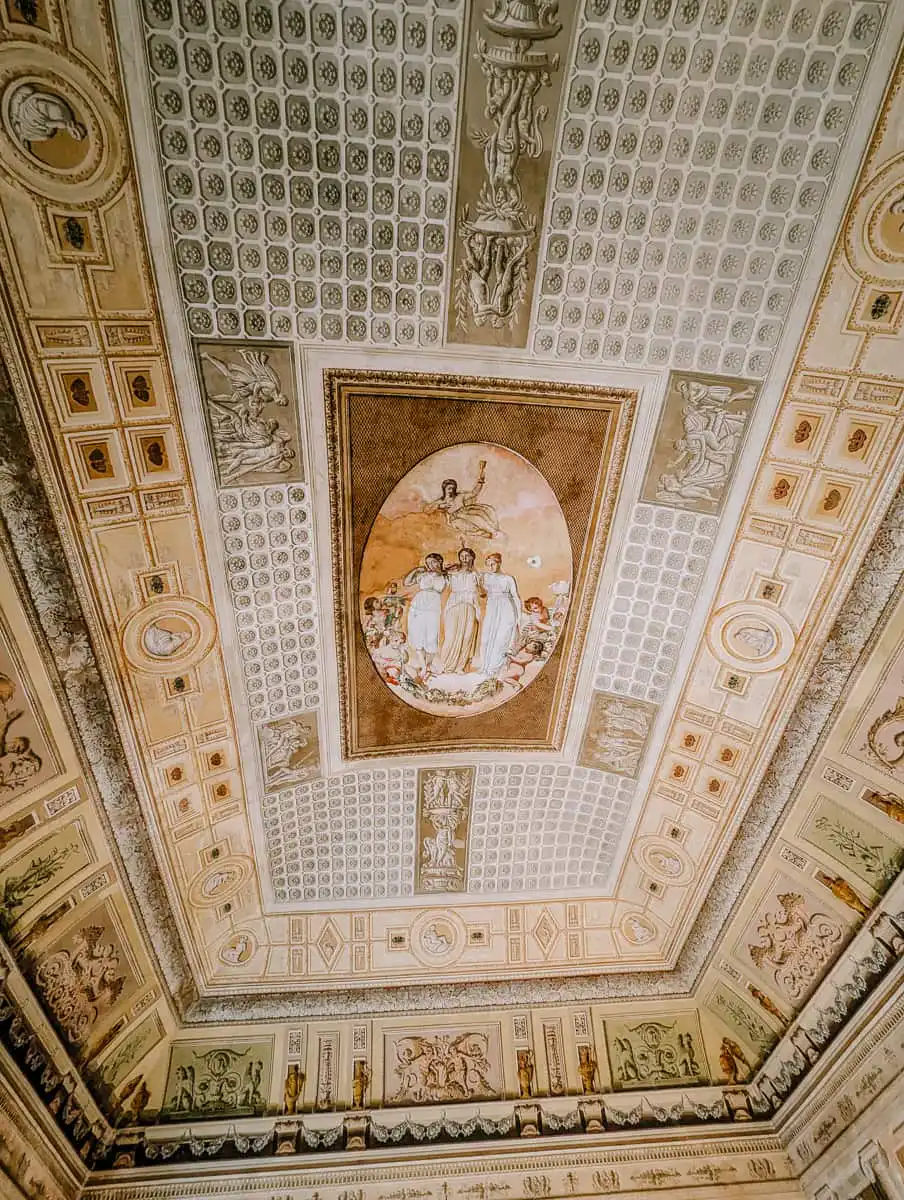 Ceiling in the monastery in catania