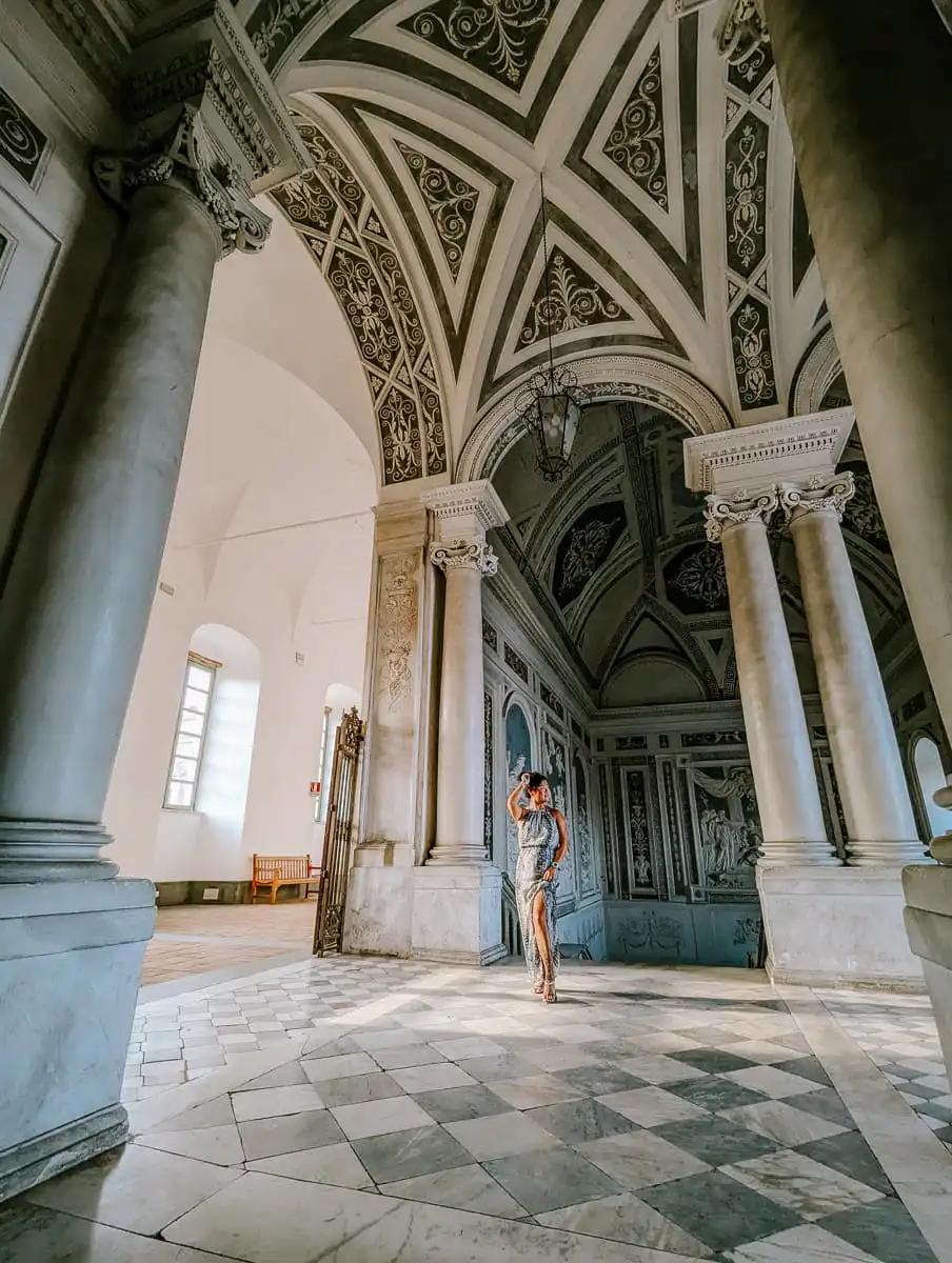 Standing in the doorway of the benedettini monastery