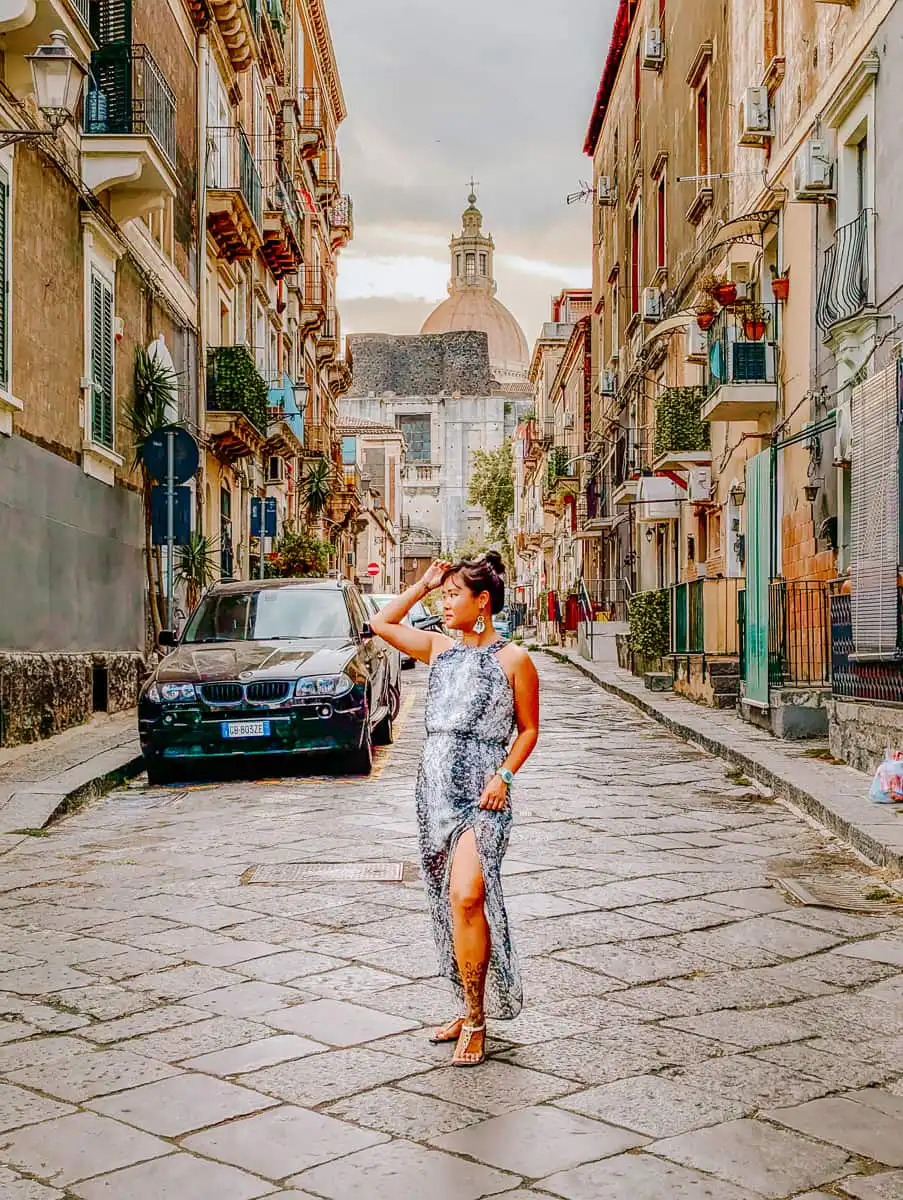 Standing in Street in Catania