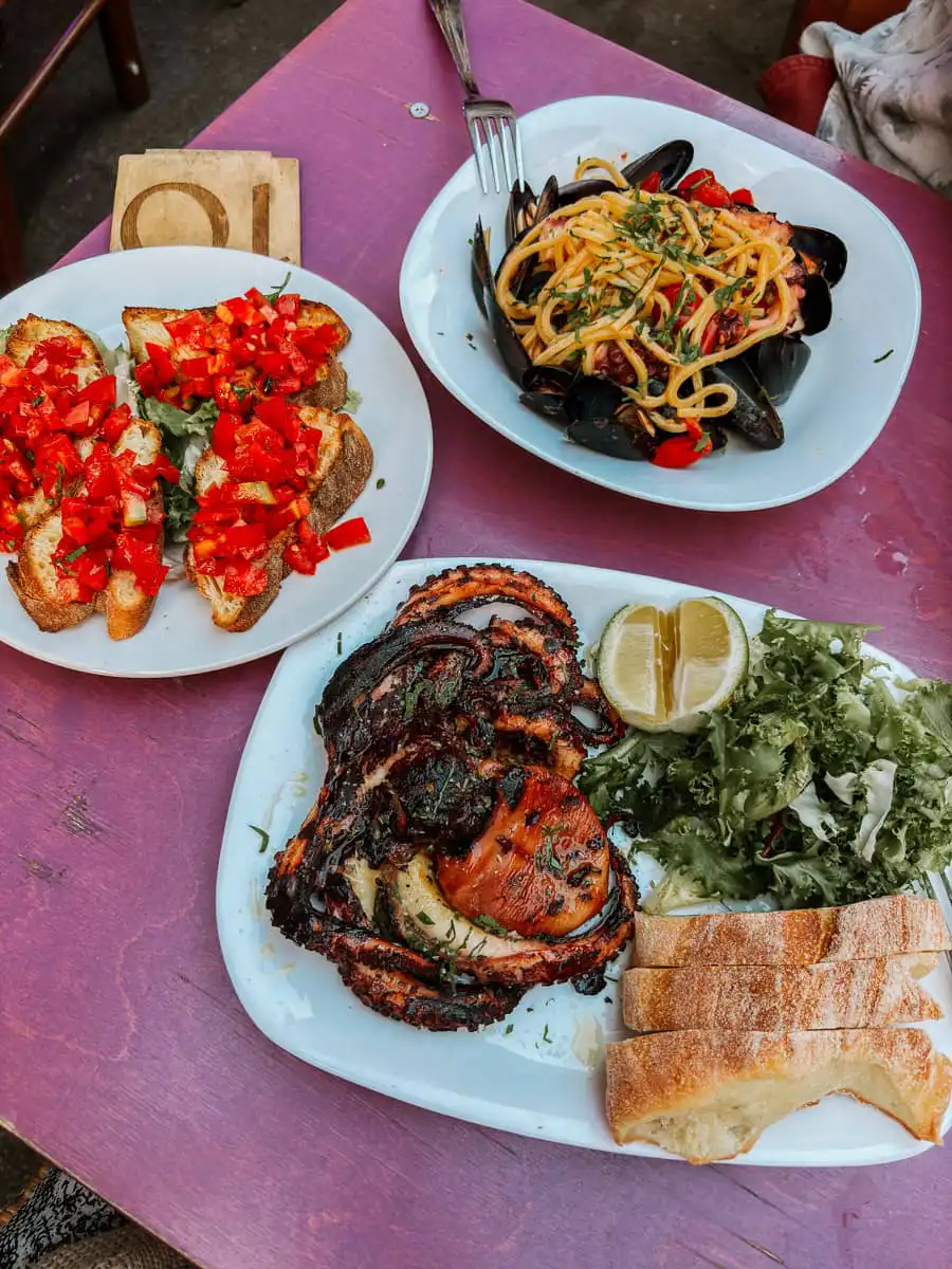 Magna Sicily dishes in Catania