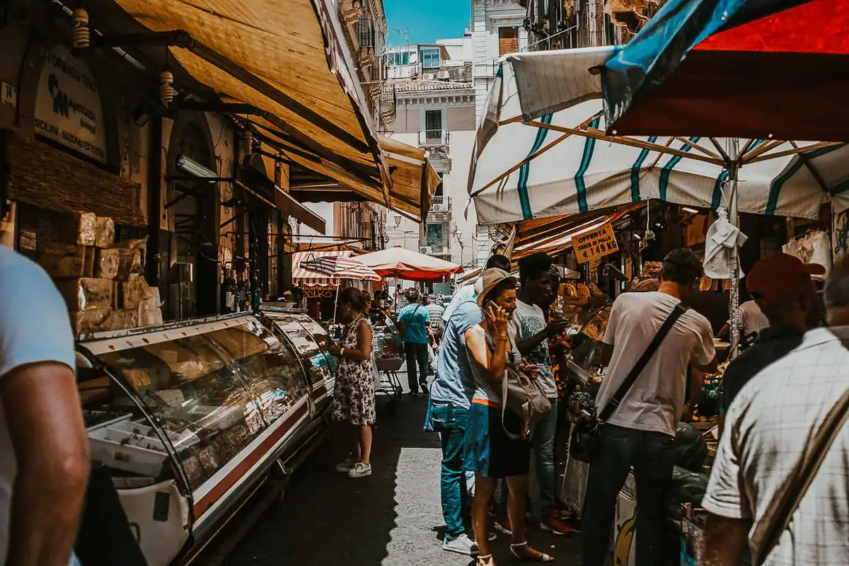 Fish market in Catania
