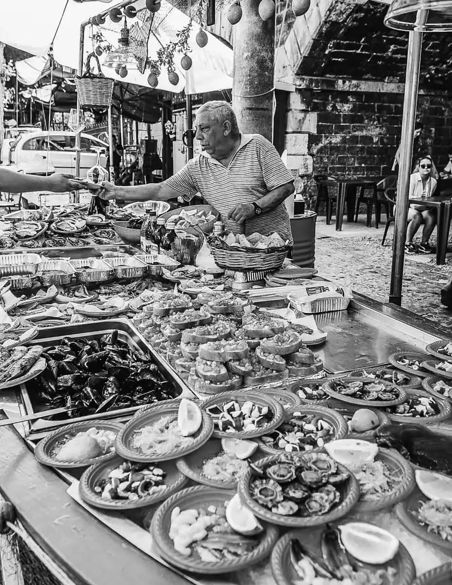 Fish market in Catania