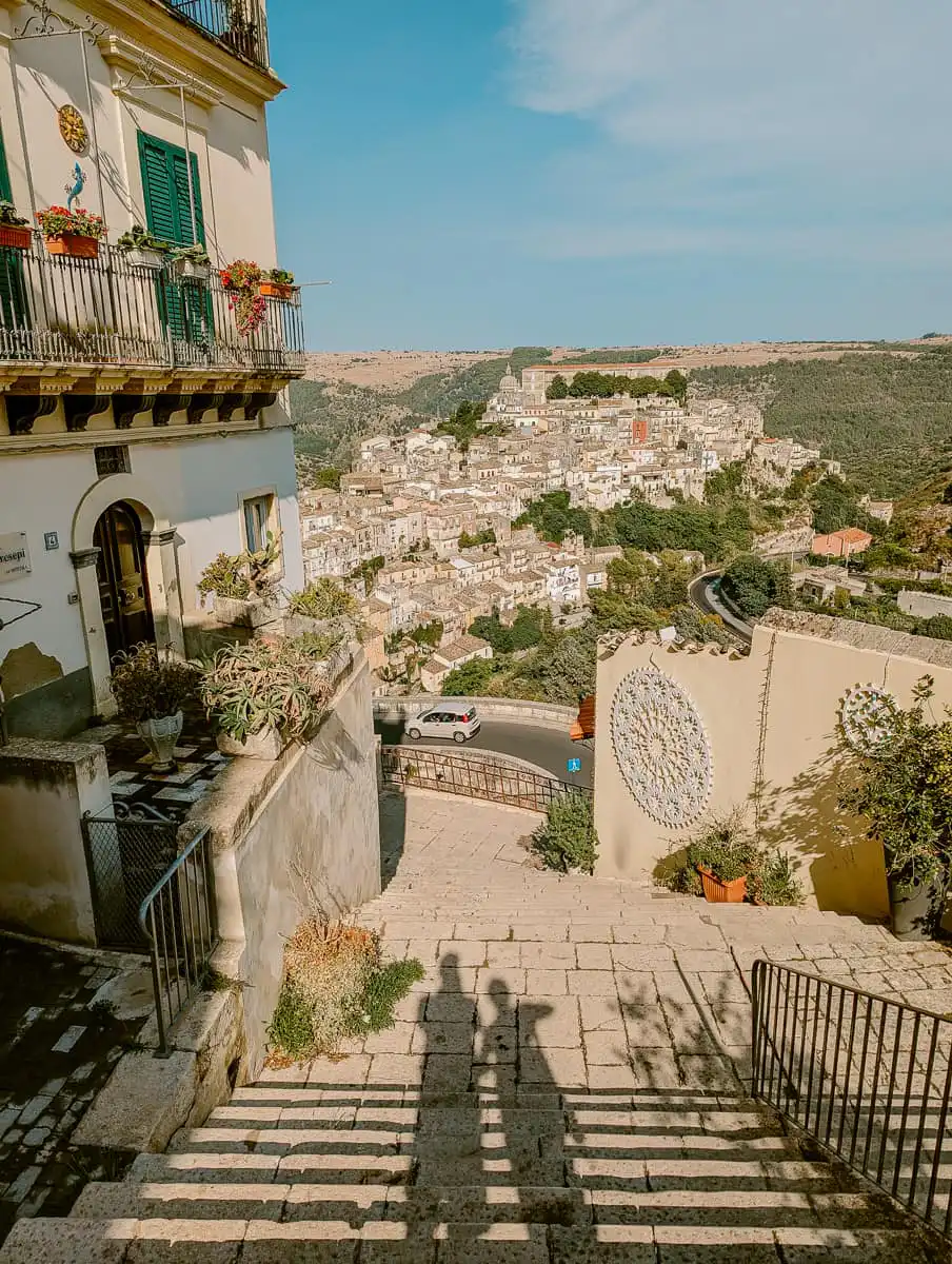 Staircase viewpoint in Ragusa Superiore, one of the best things to do in Ragusa