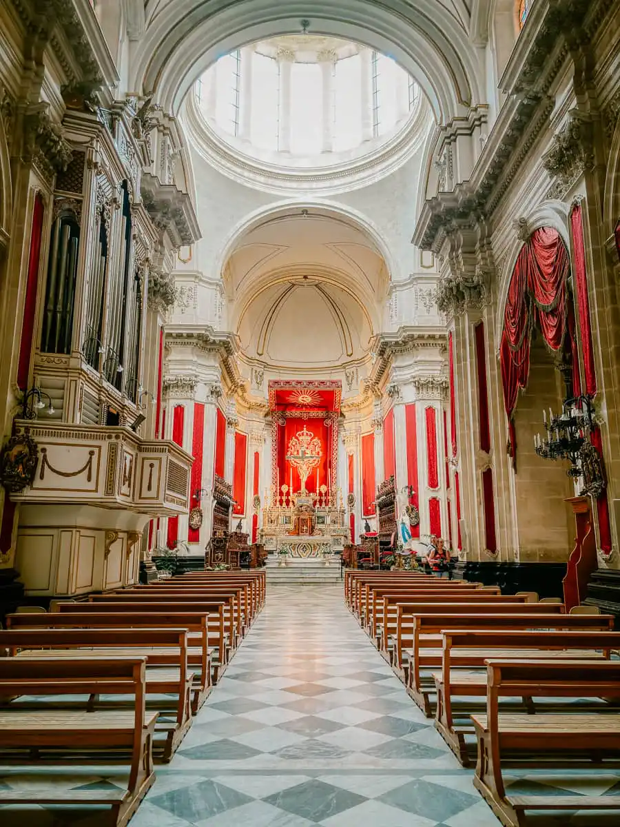 Inside the church in Ragusa