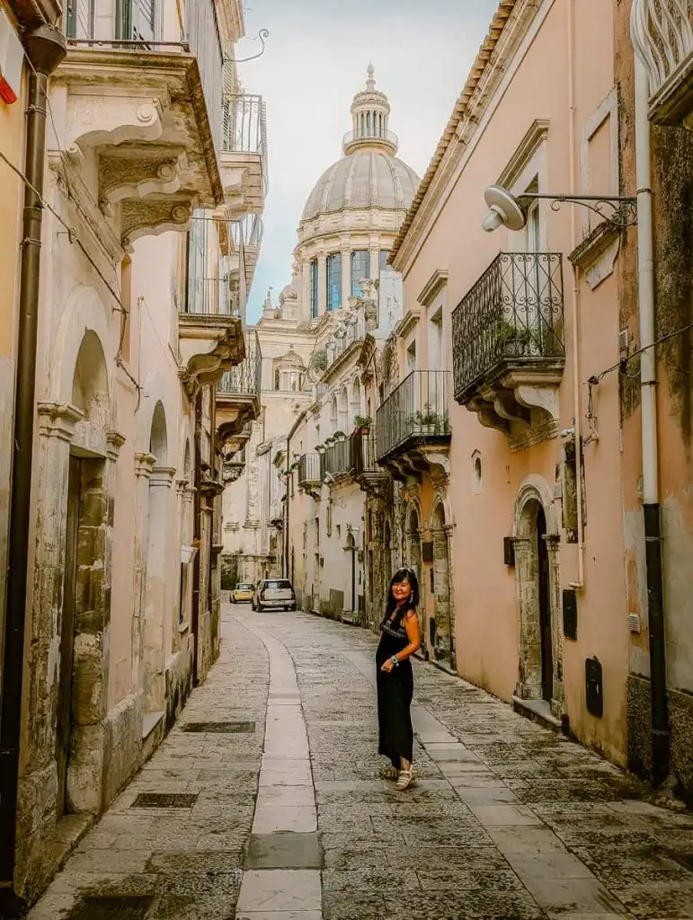 Standing in front of the duomo done in Ragusa