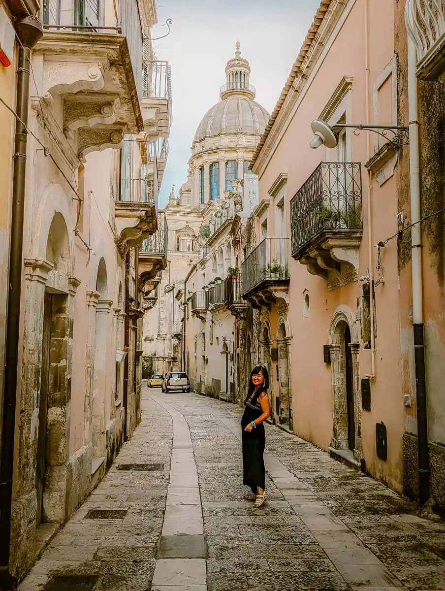 Standing in front of the duomo done in Ragusa