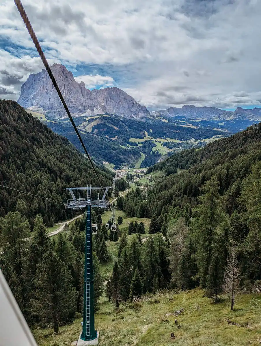 chairlift up in the Dolomites