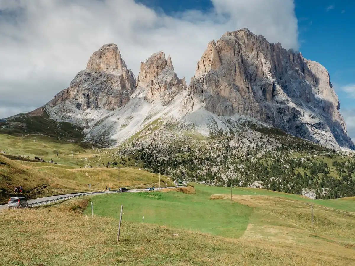 Mountain passes in the dolomites