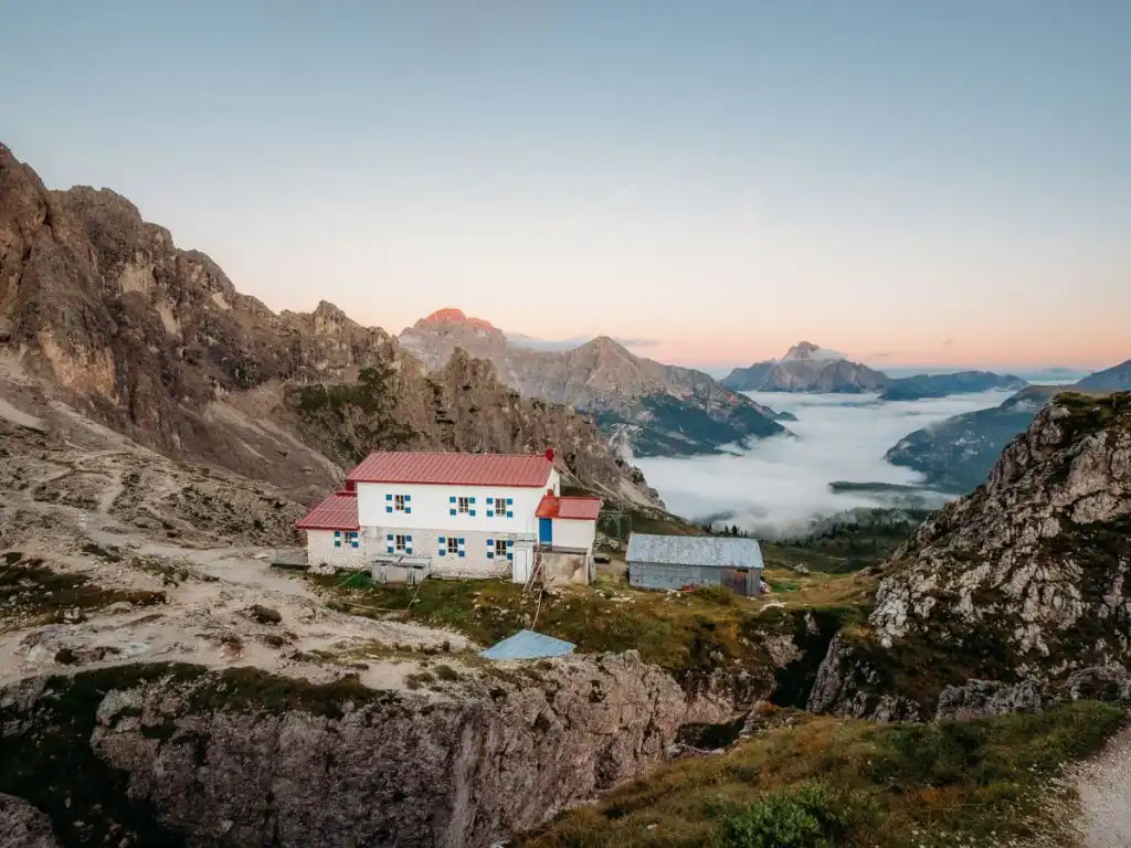 Rifugio fonda savio in the morning