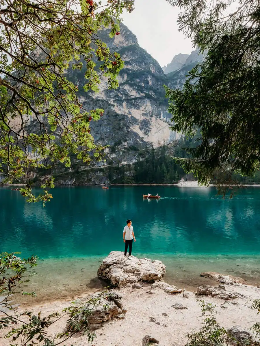 standing next to water at lago di braies