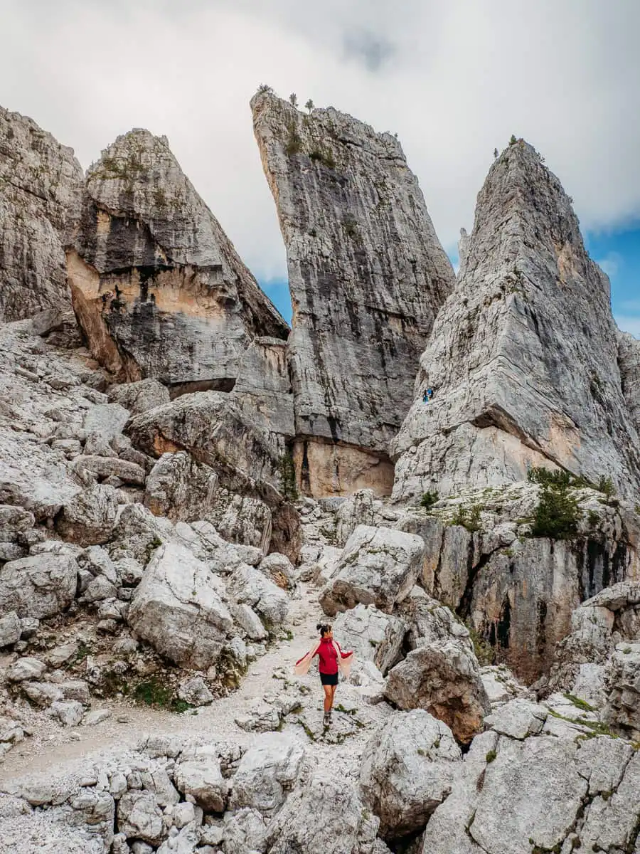 Behind cinque torri area with rocks