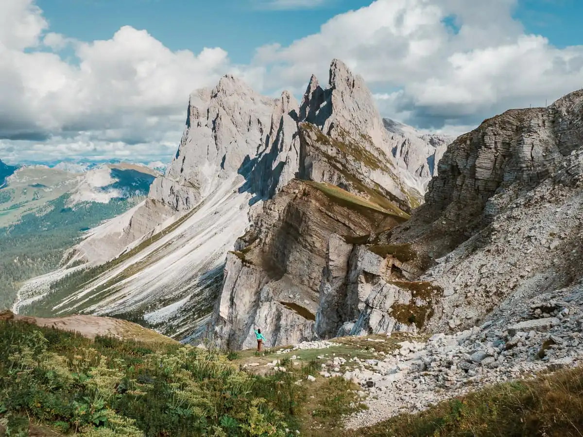 The entire seceda ridge from the best viewpoint 