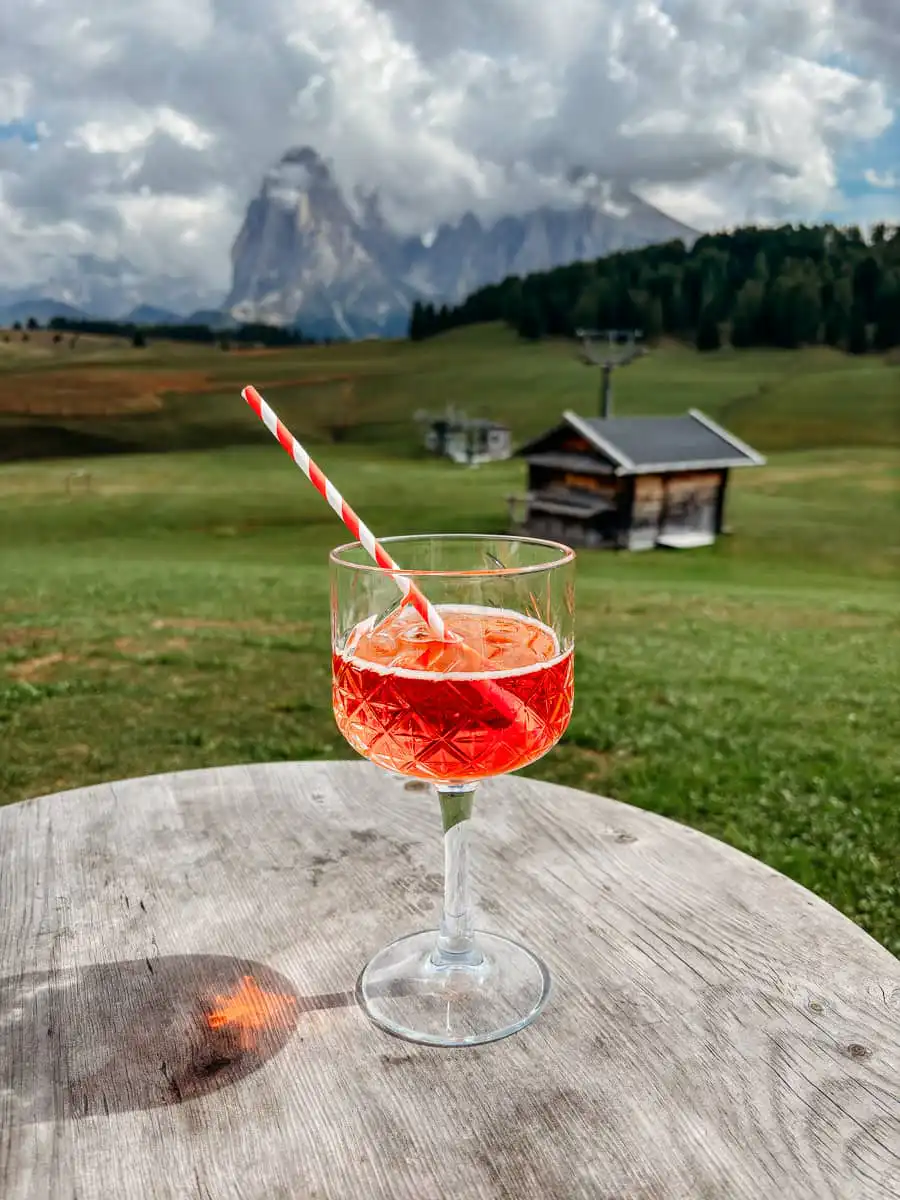 Campari Spritz in Alpe di siusi