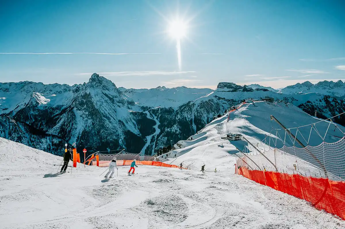 Snow mountains in the dolomites