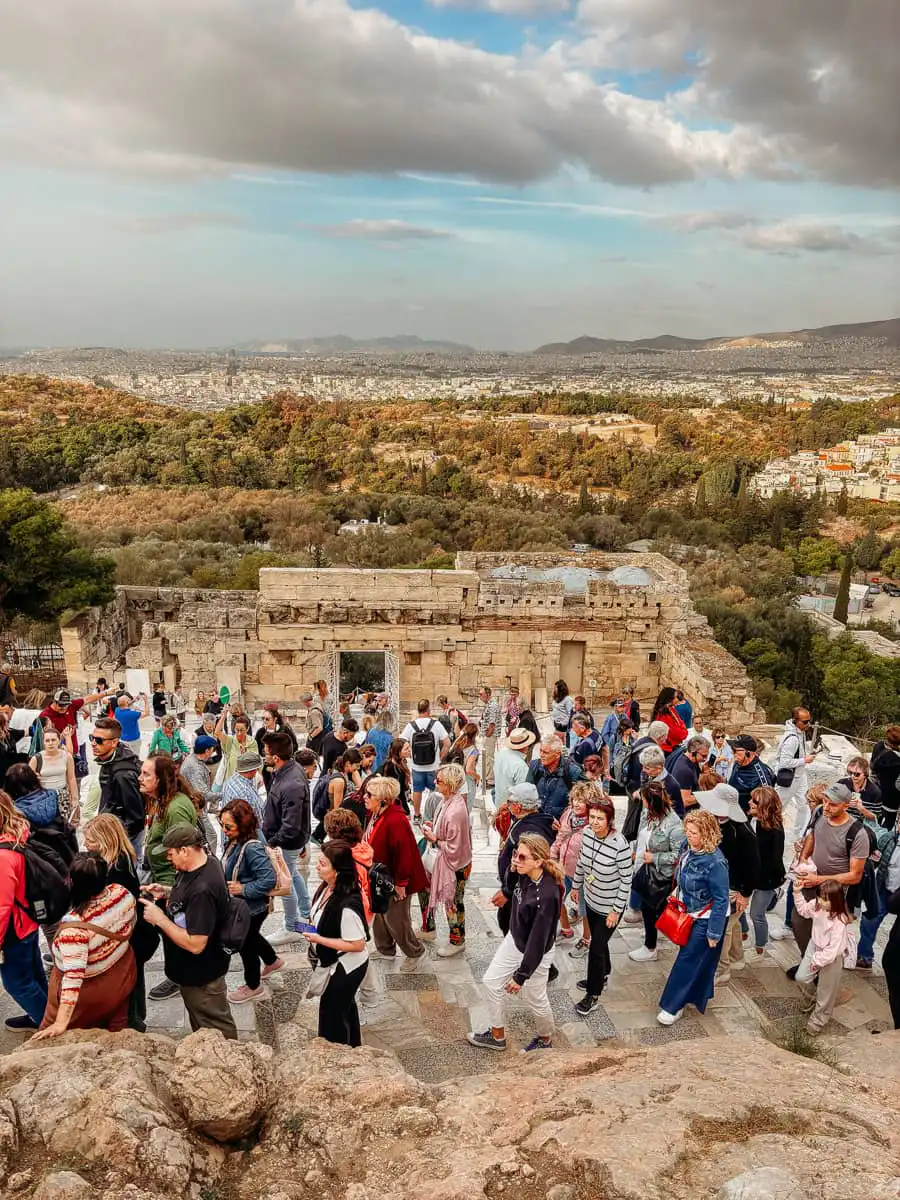 Crowds at Acropolis later in the day
