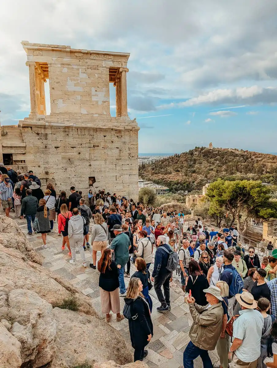 Crowds at Acropolis later in the day