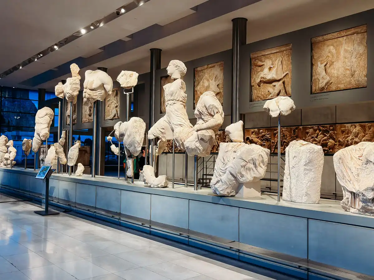 Statues in the Parthenon Gallery in Acropolis Museum