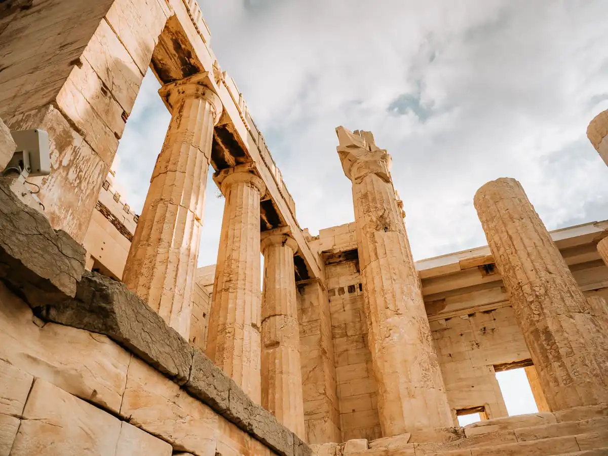 Entrance of the Acropolis with massive pillars