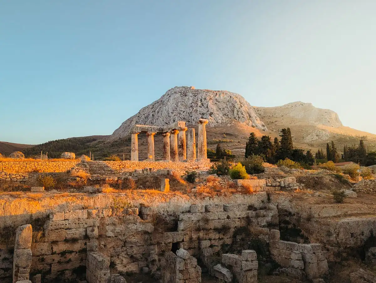 Temple of Apollo at sunset