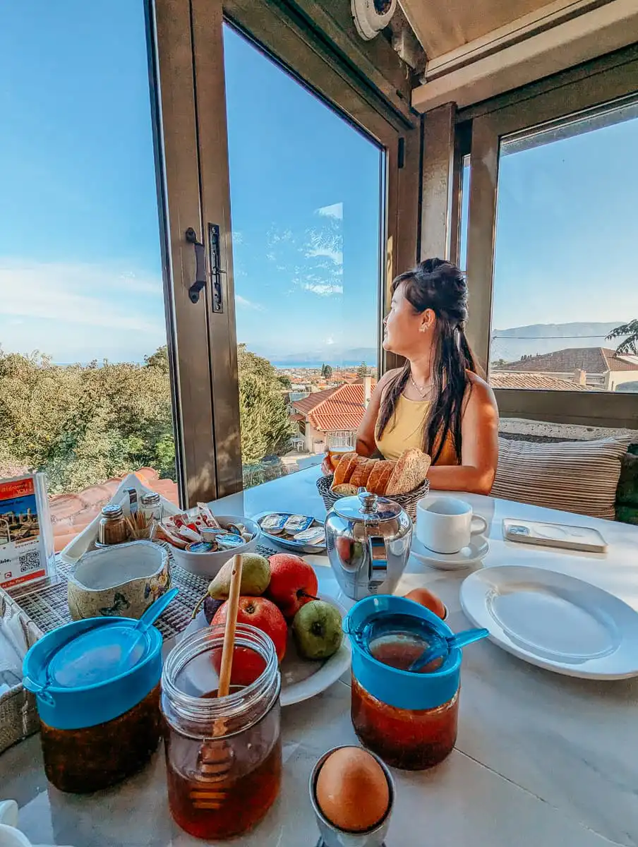 Breakfast at Pegasus Rooms in Corinth