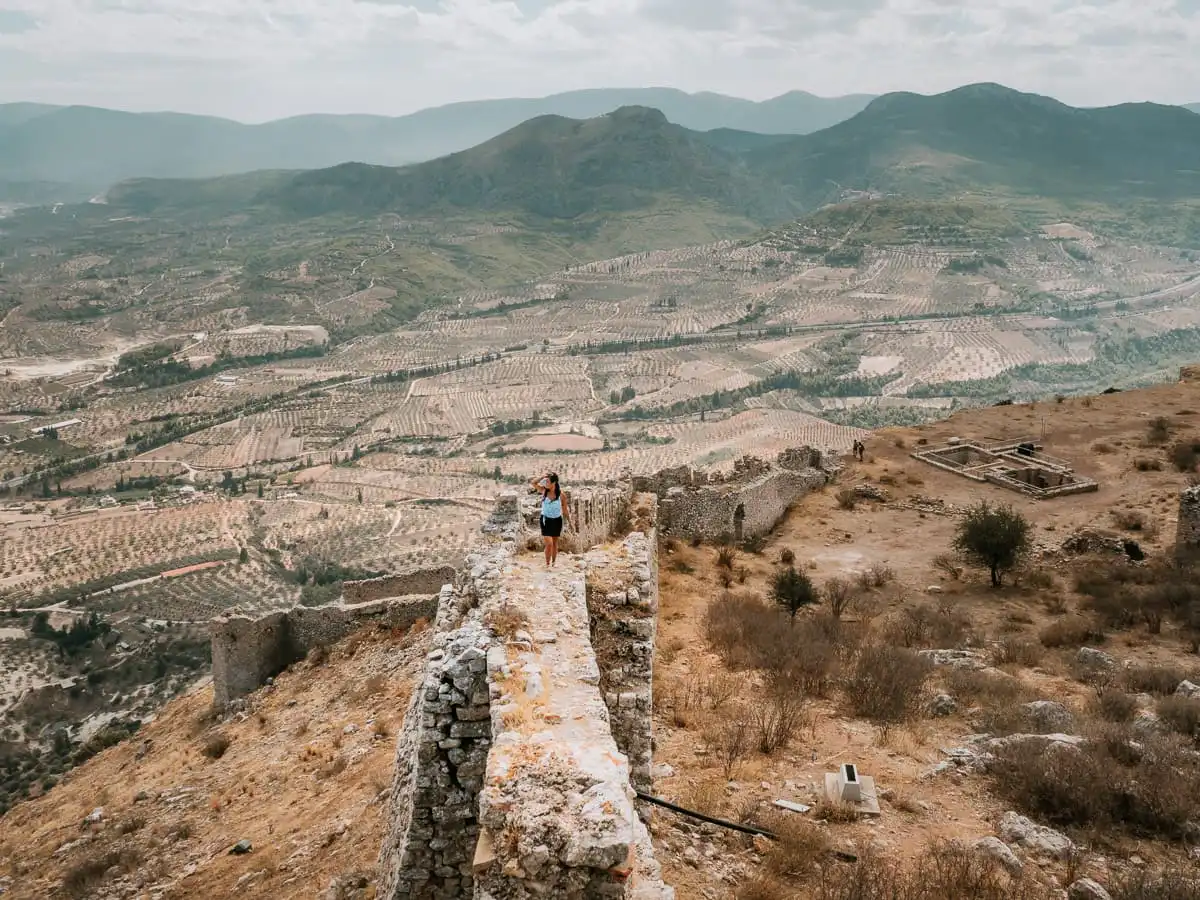 View of Corinth from Acrocorinth fortress, one of the best things to do in Corinth