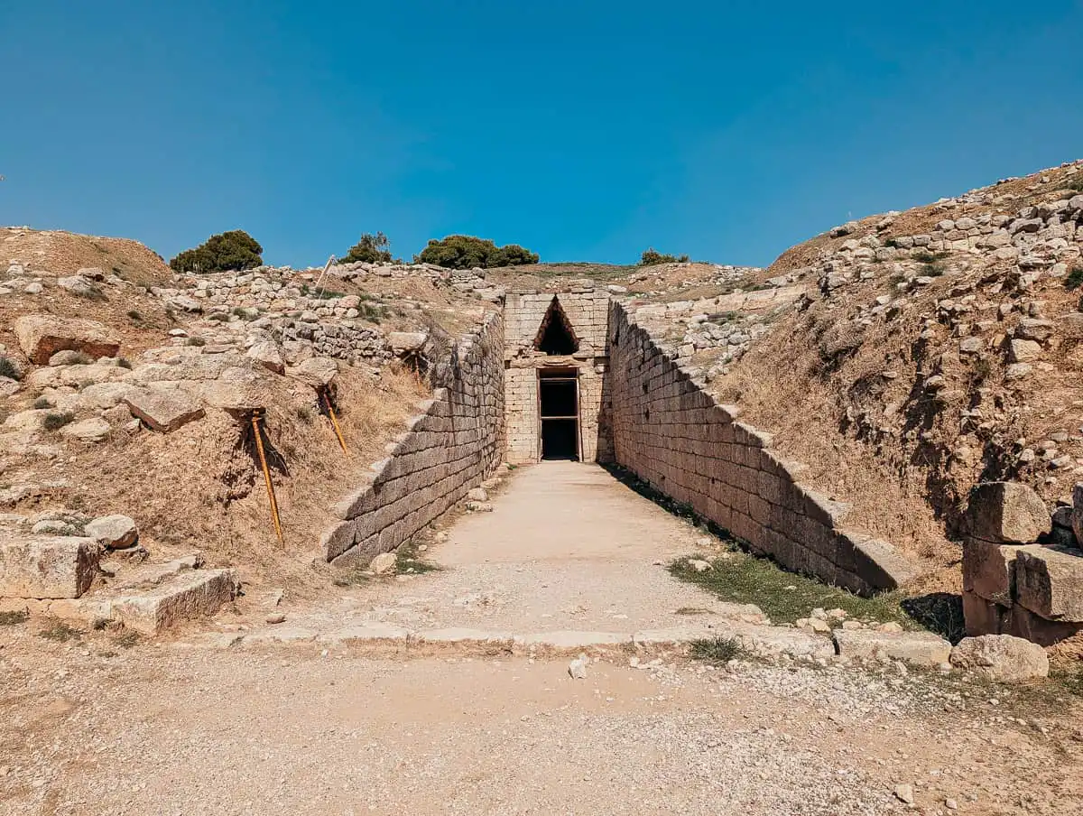 Gate to the tomb in Mycenae