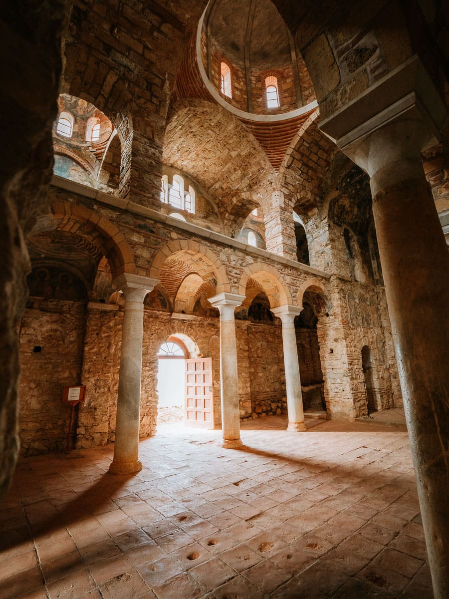 inside the church of mystras
