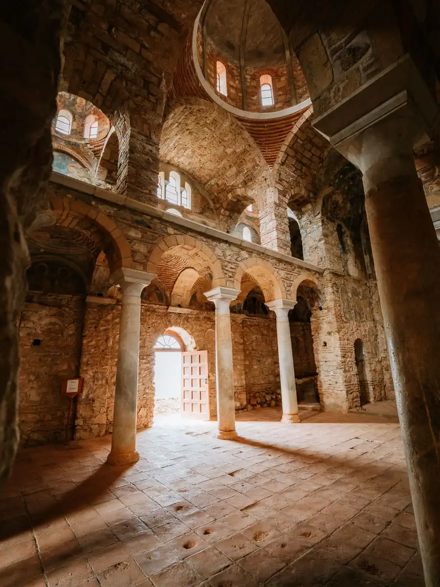 inside the church of mystras