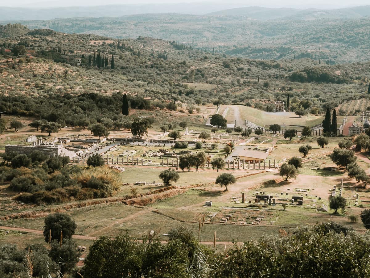 View of entire city of Messene ruins