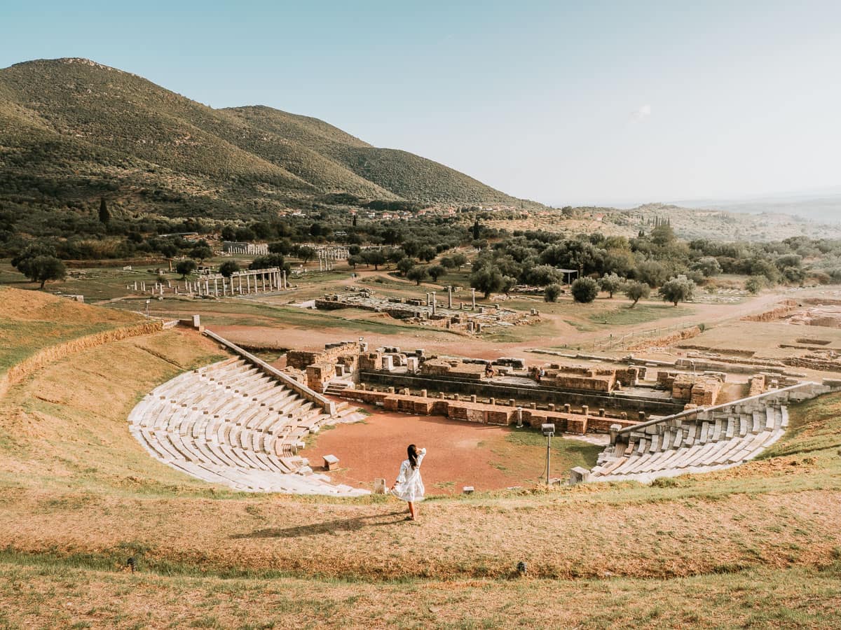 Standing on the hills of the amphitheatre in Messene
