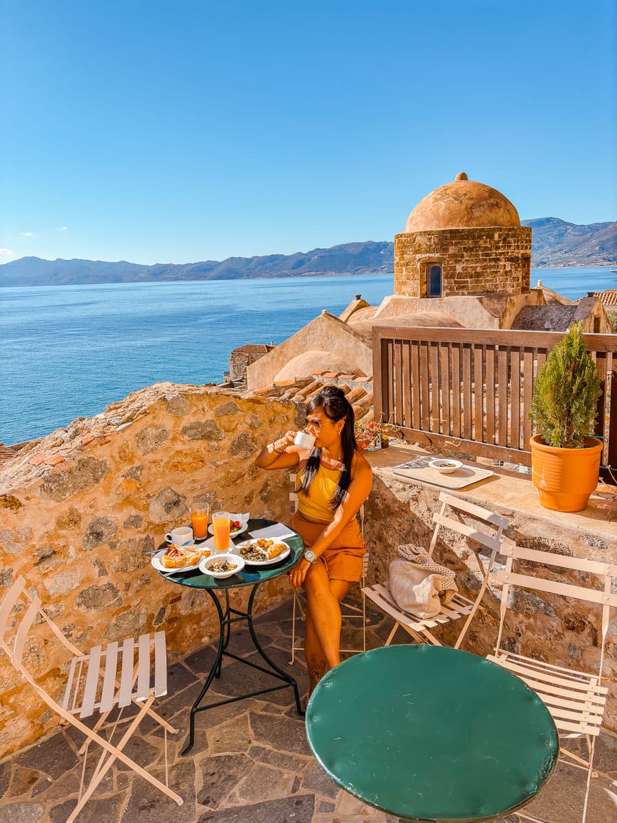 breakfast at Monemvasia Hotel