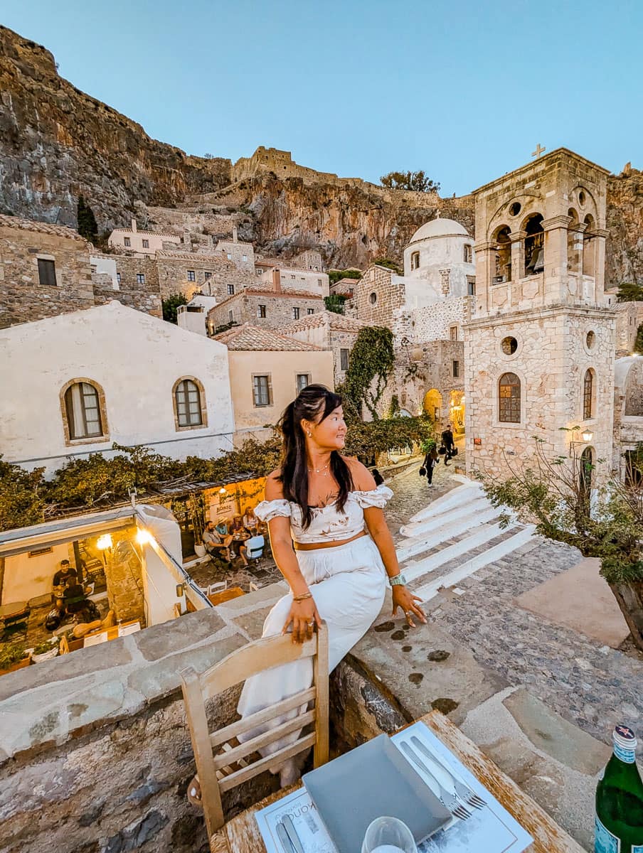 Rooftop restaurant at Monemvasia