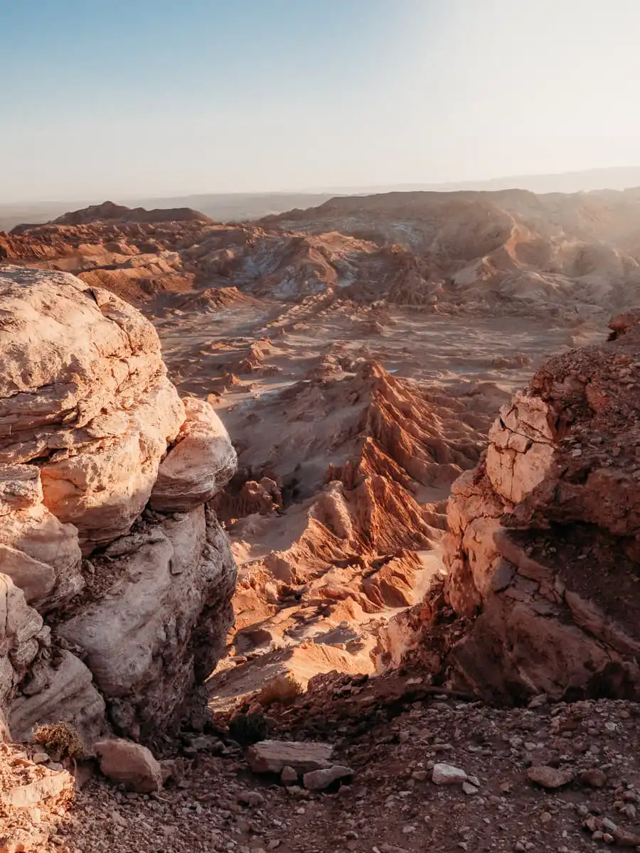 Rock formations at Valle de la luna