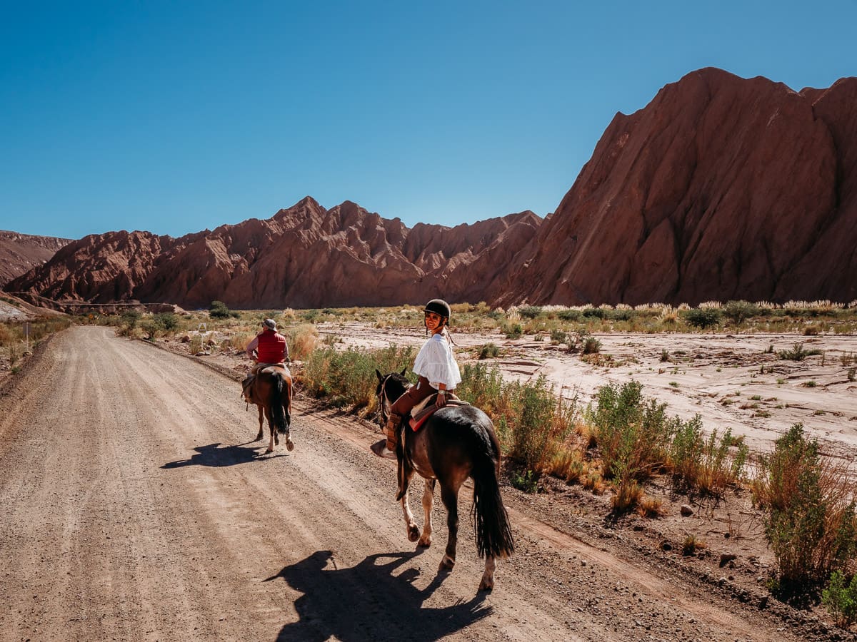 Horseback riding in the Atacama Desert, one of the best things to do in San Pedro de Atacama