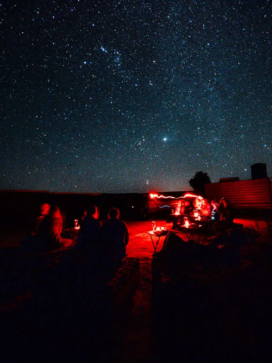 Star gazing tour set up in the atacama desert