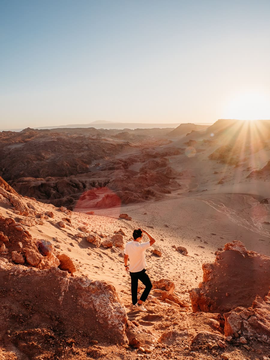 Watching sunset from the free viewpoint of Mirador Likan Antay