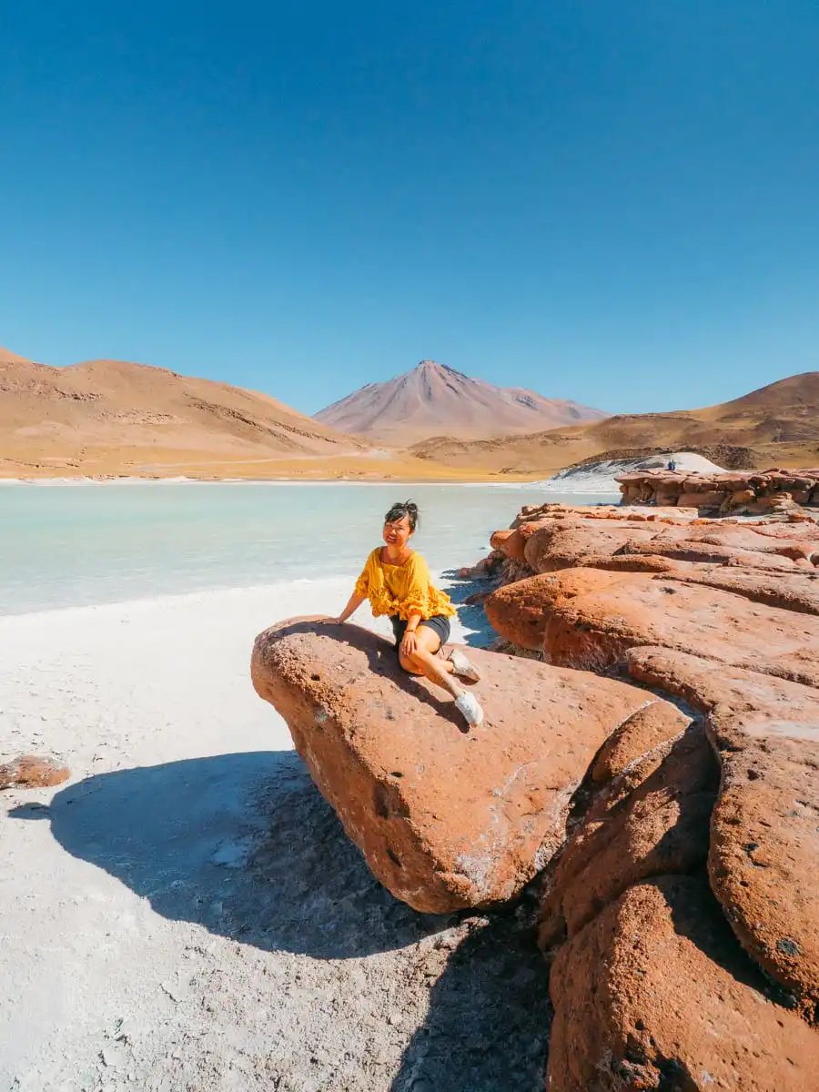 Sitting on the rock at Piedras rojas