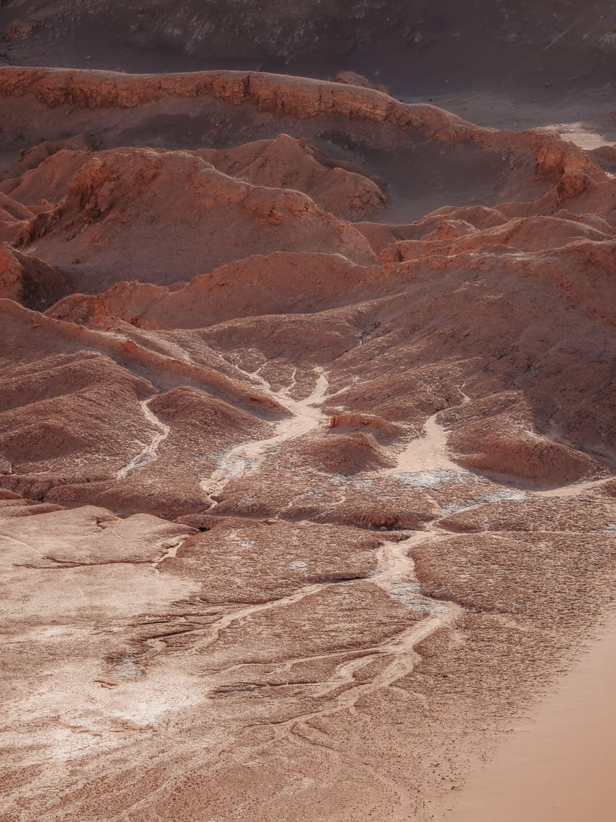 Lanscape formations in Valle de la Luna