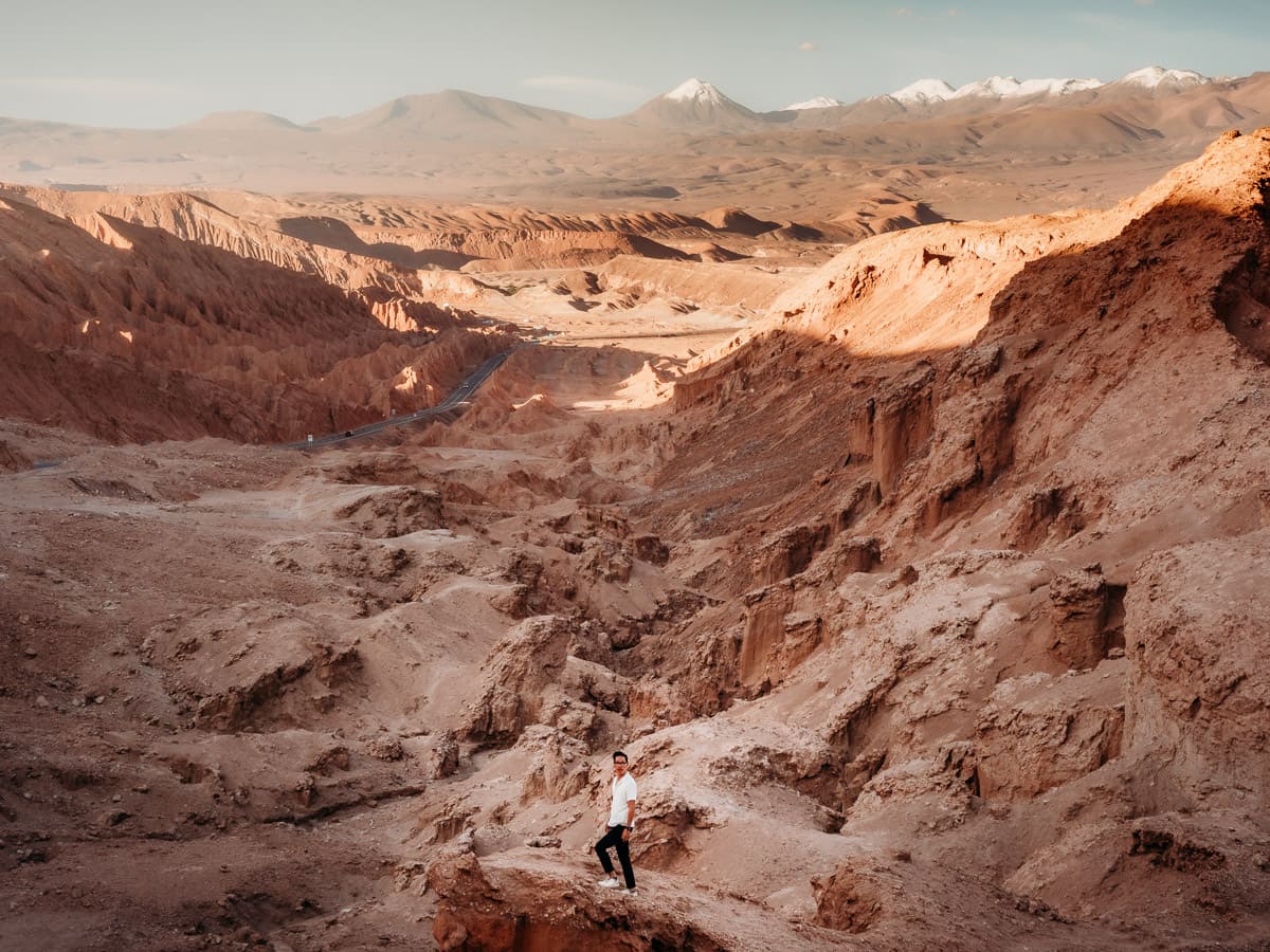 Sunset viewpoint in Atacama Desert