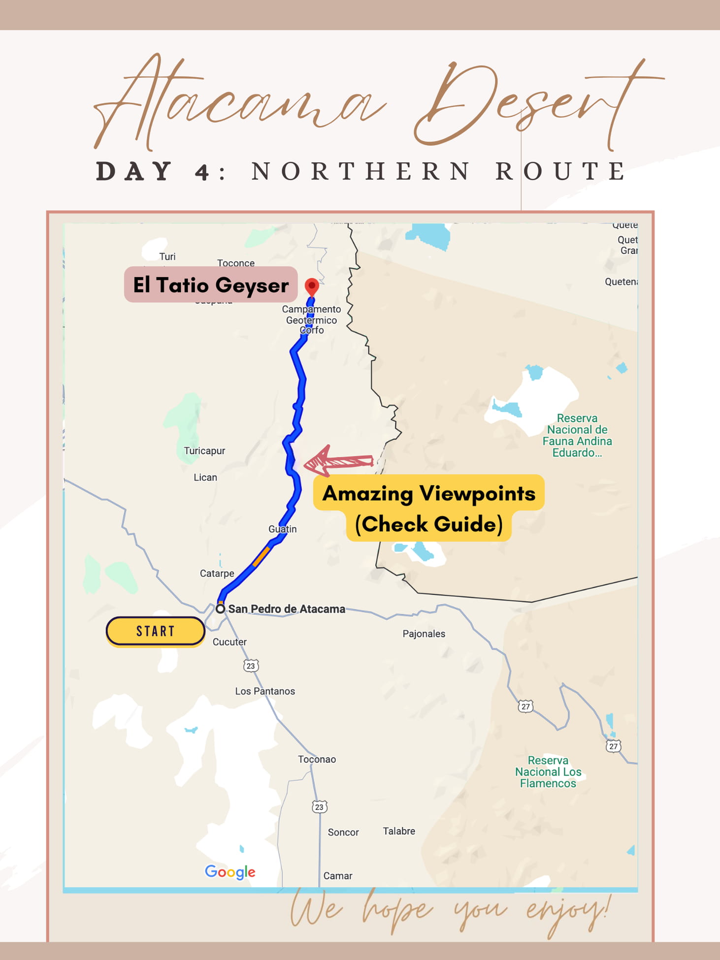 Northern route in Atacama Desert Itinerary