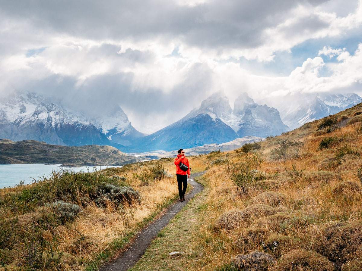on the way up to Mirador Condor in Torres del Paine