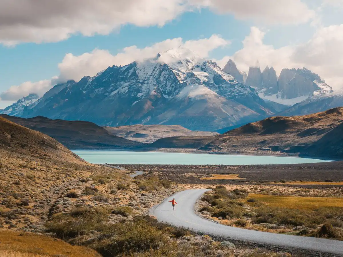 Scenic drive road in Chile Patagonia
