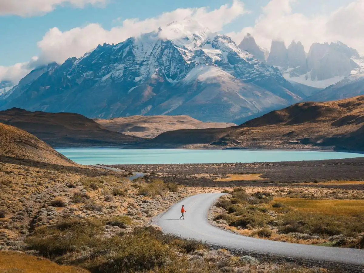 Scenic drive route in chile Patagonia