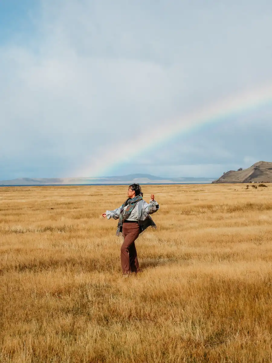 Rainbow in Torres del Paine