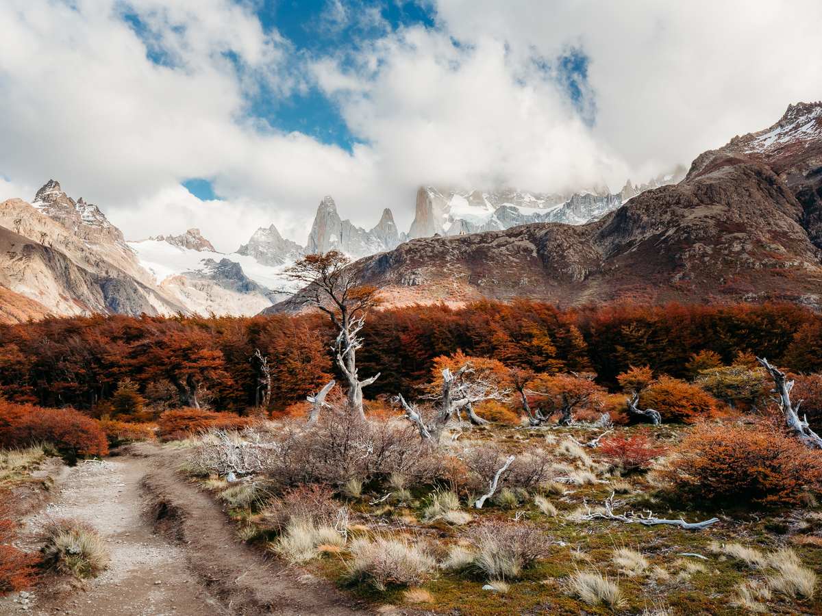 View of the mountains in Patagonia