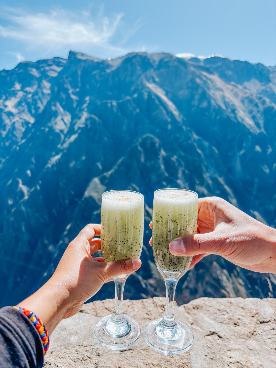 Cactus beverage at Colca Canyon