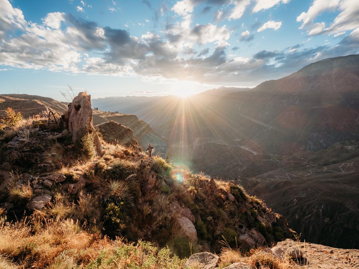 View of the Colca Canyon from La Granja del Colca